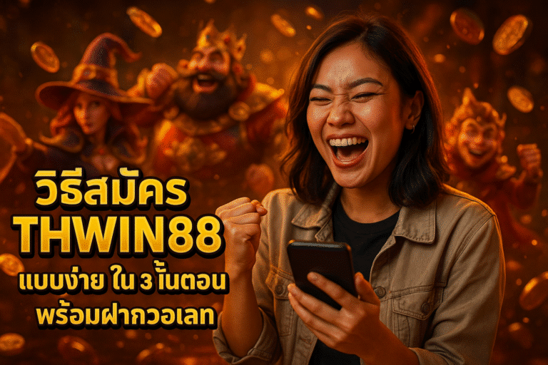 วิธีสมัคร THWIN88 แบบง่าย ใน 3 ขั้นตอน พร้อมฝากวอเลท